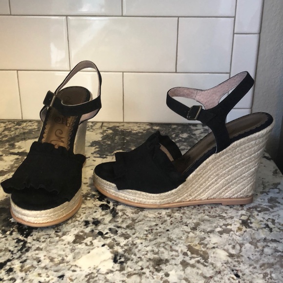 naughty monkey Shoes - Naughty Monkey Black Wedges